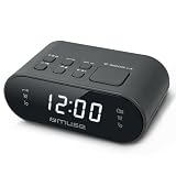 Muse M-10CR - Radio despertador FM, color gris