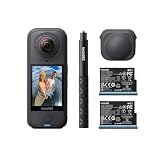 Insta360 X4 Air Paquete de Principiante Negro - 360 cámara 8K,Peso de 165 g | Cámara deportiva resistente al agua, cámara de acción, lentes reemplazables, antiviento integrado, estabilización, 8K/30 fps