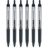 PILOT Precise V5 RT - Bolígrafos retráctiles, 0.5 mm, negro, paquete de 6