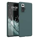 kwmobile Funda para Xiaomi Redmi Note 10 Pro Carcasa - Ultrafina de TPU y Silicona con Bordes elevados anticaídas - Azul Verdoso