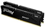 Kingston Fury Beast Negro DDR5 32GB (2x16GB) 6000MT/s CL36 DIMM Memoria Gamer para Ordenadores de sobremesa Kit de 2 AMD Expo e Intel XMP - KF560C36BBE2K2-32