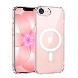 TEOPHA Funda Magnética para iPhone 17e/iPhone 16e (6,1 Pulgadas) Compatible con MagSafe, Carcasa Antigolpes, Anti-Arañazos Respaldo Transparente Bumper para iPhone 17e/16e, Transparente