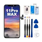 Pantalla para iPhone 11 Pro MAX 6.5' LCD de Repuesto Full HD táctil digitalizador Conjunto con Kit de reparación Completo + Protector de Pantalla + Adhesivo Impermeable para A2218, A2161,