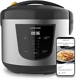 NEWLUX - Robot de Cocina Multifunción 5L SmartChef V50 con Cubeta Antiadherente, Programable hasta 24 Horas, 9 Funciones y 8 Menús automáticos. Mantiene Caliente 24H, Negro