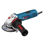 Bosch Professional Amoladora angular GWS 7-115 (110 V, 720 W, diámetro del disco 115 mm, incluye brida trasera, tuerca de bloqueo, protector de protección, en caja de cartón), multicolor, 110 V