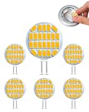 CucuGo Bombilla G4 LED 3W, 400lm Blanco Cálido 3000K G4 Bombillas, AC/DC 12-24V G4 bi-pin Base, Para Barcos, RV, Iluminación Doméstica, Equivalente Halógena 30W, no Regulable, 6 Unidades