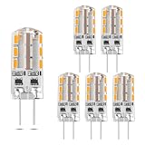 Vinmooog 6 bombillas LED G4 3W, sustituyen bombillas halógenas G4 de 20W, AC/DC 12V, luz cálida blanca 3000K, 180LM, no regulables, ahorro energético
