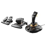Thrustmaster T16000M FCS Flight Pack - Joystick, Acelerador y Timón - PC | Simulación avanzada, 16 y 14 botones programables, acelerador preciso, pedales de timón de alta precisión, efecto Hall
