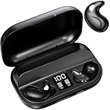 ROTRES Auriculares Bluetooth para Dormir, Mini Invisibles en La Oreja, Bluetooth 5.3, para Orejas Pequeñas, Antirruido para Dormir de Lado (Ferroso)
