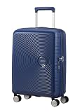 American Tourister Soundbox Maleta Trolley de Cabina, 55 cm | Azul Marino Medianoche, maleta rígida ampliable, 55H x 40W x 20D cm, 35.5/41 L, 2.6 kg, con candado TSA