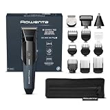 Rowenta X-SERIES 700, Recortadora 14 en 1, Barba, Pelo, Orejas TN9650 | Nariz, Cuerpo, Autonomía de 270min, Cuchillas afiladas de acero inoxidable con alto carbono, Motor 7500 RMP, Color: Negro