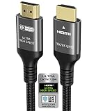 Ubluker 10K 8K Cable HDMI 2.1 48Gbps 1.5M, Certificado Ultra Alta Velocidad | 0,01ms CEC Ethernet 240Hz 200Hz 180Hz 165Hz 144Hz 120Hz 60Hz HDR10+ ARC eARC HDCP2.3 Netflix TV PC Monitor Proyector Xbox