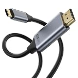 Tobfit Cable USB C a HDMI 4K 60Hz, compatible con Thunderbolt 3/4, tipo C a HDMI para iPhone 17/16/15 Pro Max, MacBook iPad Pro/Air/Mini, iMac, Surface Book 2, monitor, TV, proyector