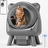 Redkey X1 Arenero Gatos Autolimpiable, 95L Arenero Eléctrico Automático para Gatos, Eliminación de Olores, Control App, Compatible con Todo Tipo de Arena, para Hogares con Múltiples Gatos (Gris)
