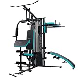 Cecotec Multiestación de Entrenamiento Multifuncional Drumfit HomeGym 2000 Double. 2 Estaciones, Bloque Total 65Kg, Full-Body Workout, Almohadillas Acolchadas, Ajustable, Peso Máx 150Kg