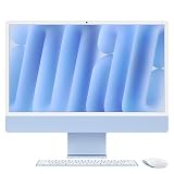 Apple iMac Ordenador de Mesa Todo en uno con Chip M4, CPU y GPU de 10 núcleos: diseñado para Apple Intelligence, Pantalla Retina de 24″, 16 GB de Memoria unificada, SSD de 256 GB - Azul