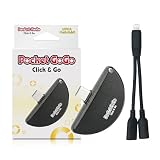 Pocket GoGo – Ultimate Auto-Catcher | Negro/Rojo | USB-C Plug-and-Play, sin carga, atrapa Pocket Monster y gira paradas (negro)