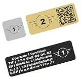 SERVIVANT ● Pack 1 Uds. ● Placa Identificativa para Drones ● Placas para Dron CUMPLEN requisitos normativa EASA ● Tamaño Personalizados para Todos los Modelos de drone (Marcado de Clase EASA)