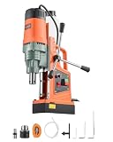 VEVOR 1550 W Taladro Magnético, Diámetro de Perforación 50 mm, Fuerza de 13000 N, Velocidades Ajustables de 0-550 RPM, Taladro Magnético Portátil, Herramianta Industial para Construcción Renovación
