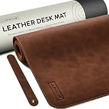 90X40cm Alfombrilla Escritorio Cuero, Alfombrilla Raton Gaming Marrón | Impermeable Mousepad Gaming Mouse Pad XXL Desk Mat, Tapete de Rato, Almohadilla Raton, Protector Escritorio Cuero