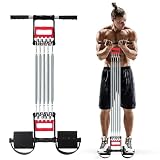 Tummy Trimmer Hand Gripper Chest Expander Covvy 3 en 1 Barras de Levantamiento Spring Exerciser Elástico Sit Up Cuerda de tracción Home Fitness Equipment