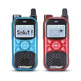 VTech Kidi Talkie Explorer Azul y Rojo, Talkie-Walkies Niños con antorcha, Comunicación cifrada Segura, Alcance de 200 Metros, Regalo para niños a Partir de 4 años, Contenido en francés