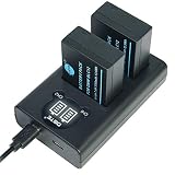 DSTE® Paquete de 2 baterías DMW-BLC12 DMW-BLC12e + Kit de Cargador rápido USB Dual para cámaras Panasonic Lumix DMC-GH2 DMC-FZ330 DMC-FZ200 DMC-FZ200GK DMC-FZ1000 V-LUX4 Leica Q como DMW-BLC12PP