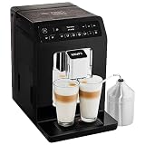 Krups Cafetera totalmente automática Evidence Evidence | Pantalla OLED con tecnología Barista Quattro Force | 12 cafés | 3 variaciones de té | capuchino con un toque | función para 2 tazas | negra