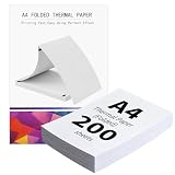 (200 Hojas) Papel Termico Impresora A4,Papel Térmico A4 Plegable,Compatible con La Mayoría de Impresoras Térmicas,Sin BPA, de Secado Rápido,Adecuado para Documentos, Sitios Web y Fotos