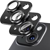 Giftorld [Pack de 2 protectores de lente de cámara para iPhone 13/13 Mini, vidrio templado 9H, cubierta de placa de aluminio aeronáutico, círculo nocturno, sin burbujas, claridad HD, fácil]