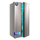 MIDEA Frigorifico Americano No Frost, 548L, 176 x 89,7 cm, Motor inverter | Nevera Americana con Congelador, Silencioso 35 db,Panel táctil, Multi air flow, Bajo consumo, Frigorifico combinado 3 modos