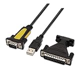AISENS A104-0039 - Conversor USB a Serie DE 1.8 m, Color Negro