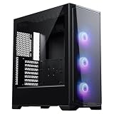 Phanteks Eclipse G370A, chasis para Juegos de Media Torre, Malla de Alto Flujo de Aire, 3 Ventiladores M25 D-RGB, Color Negro