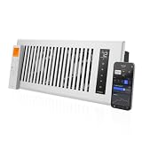 AC Infinity AIRTAP T4, 10x30cm Ventilador de refuerzo silencioso con registro y termostato, Ventilación en Blanco, Compatible con registros de 4x12 pulgadas con controles de bluetooth