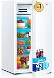 Midea Nevera Pequeña 93 L | 84 cm x 54 cm | Silenciosa 39 dB | Bajo Consumo | Frigorifico Pequeño con Puerta Reversible, Luz Led, Zona Fría | Mini Nevera sin Congelador para Habitación, Oficina, Camping
