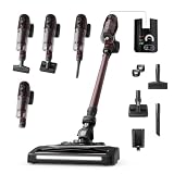 Rowenta X-Pert 6.80, Aspiradora Escoba Sin Cable, Burdeos | Solución 6 en 1 para aspirar suelos, superficies y tejidos, limpiar techos y eliminar pelo de mascotas con cepillo turbo