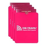 OW-Travel Funda Pasaporte RFID NFC, Protector Pasaporte Antirrobo 4 Pzs