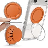 PopSockets Agarre Low-Pro para MagSafe, Perfil Fino, Color Naranja