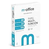 Paquete Folios A4 80gr, Paquete de 150 hojas, Papel Multifunción para Impresora Inkjet y Láser, Hojas A4 210 x 297 mm Ideales para la Oficina como para el Hogar · m-office (150 hojas)