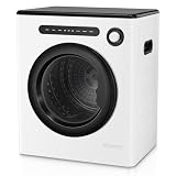 Secadora de Ropa, Secado Automático Inteligente 4 kg, 1200W, Blanco | 5 Programas, Temporizador 120min, Función Antiarrugas, con Kit Ventilación para Apartamento, Dormitorios, Alquileres