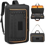 Funda para Controlador de DJ DDJ-FLX4/200/400/SR2/REV1 Numark Party Mix 2/Mixtrack Platinum FX con Compartimento para Laptop de 17.3 Pulgadas, Bolsa para Controlador de DJ con Acolchado Grueso de EVA