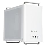 VulTech VCO-M1059-B - Caja PC Micro-ATX compacta de Acero SPCC, Type-C, USB 3.0, Ventilador de 80 mm Incluido, sin Fuente de alimentación, Blanco
