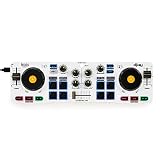 Hercules DJControl Mix - Controladora DJ Bluetooth de 2 pistas para móviles | Controlador DJ Bluetooth ultracompacto para smartphones con jog wheels táctiles, 4 pads de performance, app djay