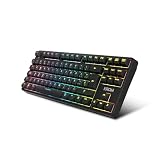 KROM Kernel Pro - Teclado Gaming mecánico RGB 18 Efectos, Bluetooth 5.3, 2,4 GHz y USB, Formato TKL, Switches Intercambiables, Cubierta extraíble, Layout Español, Color Negro o Blanco