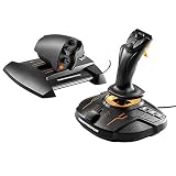Thrustmaster T16000M FCS HOTAS - Pack Joystick y Acelerador - PC | 16 y 14 botones programables, 2 mandos POV de 8 direcciones, acelerador preciso y suave, timón giratorio, efecto Hall
