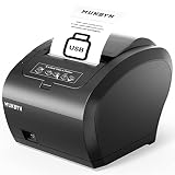 MUNBYN USB Impresora de Ticket Térmica, Impresora Recibos 80mm, Velocidad de Imprimir 230mm/s ESC/POS Compatible con Windows/Mac/Chromebook, Sin LAN