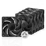 ARCTIC P12 Pro PST (5 Piezas) - Potente Ventilador de Caja PC Premium, Case Fan PWM de 120 mm con Divisor de Cable en Y, 600–3000 rpm, 0 rpm