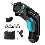 Cecotec Atornillador Eléctrico a Batería con Accesorio Ángulo 90º PowerGyro 3500 Angle Set. Batería de 4 V y 1.500 mAh, Portabrocas para Puntas Hexagonales de 6,35mm, Incluye Maletín y Accesorios