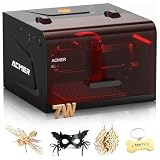 ACMER K1 Máquina de Grabadora Laser 7000mW, Clase 1 Cortadora Láser Pequeña Cerrada de Seguridad, Área de Grabado 150×150mm, Cortadora Láser de Alta Precisión para DIY Madera,Metal,Acrílico,Cuero,etc.