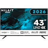 Nilait Prisma, Smart TV 43' 4K UHD LED WebOS HDR WiFi Control por Voz | Televisor 4K Ultra HD con control por voz y conectividad WiFi
